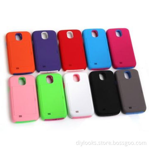 Plastic Combination Case with Holder, for Samsung Galaxy S IV